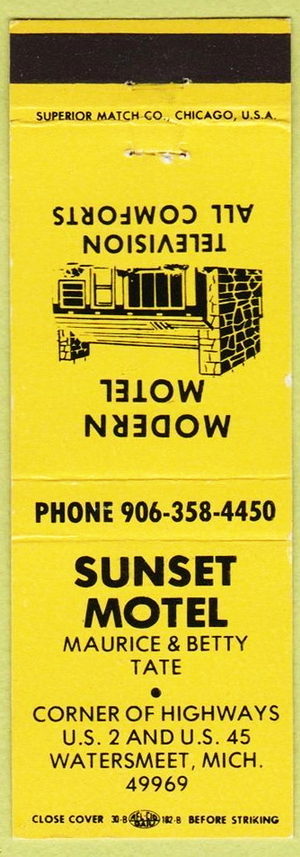Sunset Motel - Matchbook (newer photo)